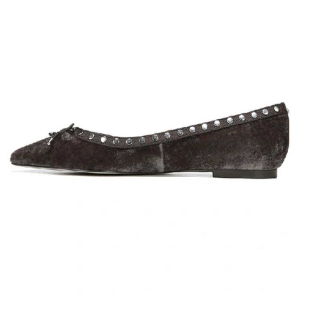 New! Sam Edelman Ralf Mink Studded Point Toe Velvet Flats, size 7